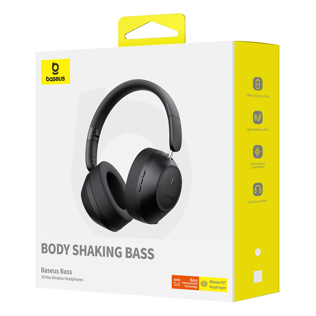 Bass 30 Max Bluetooth 5.3 Over-Ear Wireless Headphones - Black 7