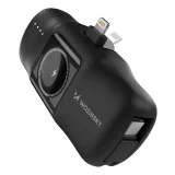 Mini power bank de 5000 mAh și 15 W cu încărcător Lightning pentru iPhone și Apple Watch - Negru