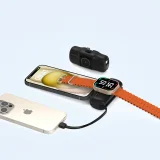 Mini power bank de 5000 mAh și 15 W cu încărcător Lightning pentru iPhone și Apple Watch - Negru 10