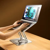 SET Suport din aluminiu pentru laptop 360° + suport pentru smartphone - argintiu 10