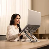 SET Suport din aluminiu pentru laptop 360° + suport pentru smartphone - argintiu 9