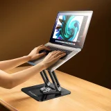 SET Suport pentru laptop din aluminiu 360° + suport pentru smartphone - negru 10