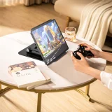 SET Suport pentru laptop din aluminiu 360° + suport pentru smartphone - negru 4