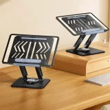 SET Suport pentru laptop din aluminiu 360° + suport pentru smartphone - negru 7