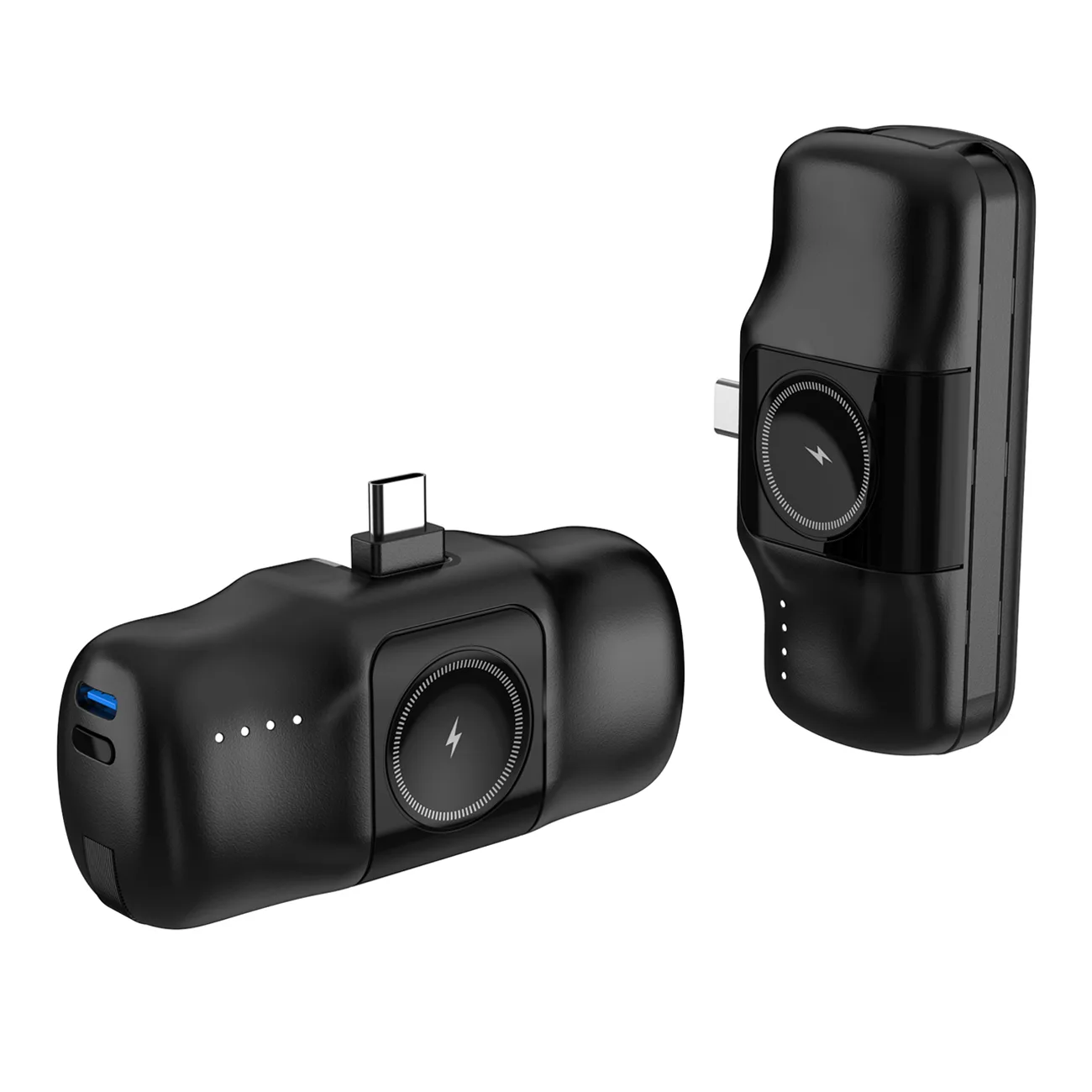 Mini-baterie externă USB-C de 5000 mAh și 15 W cu încărcător pentru Apple Watch – Negru 4