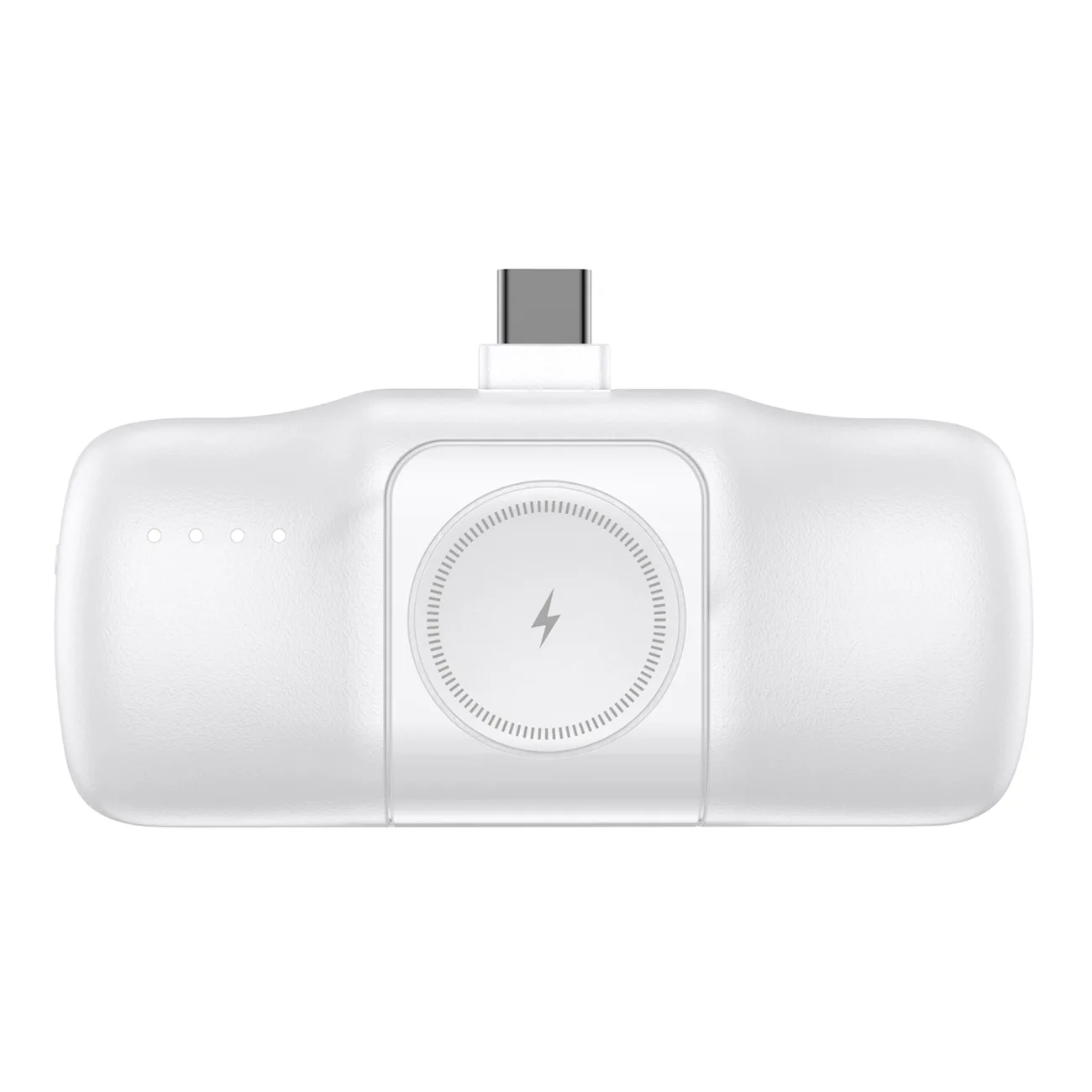 Mini power bank USB-C de 5000 mAh și 15 W cu încărcător pentru Apple Watch - Alb 2