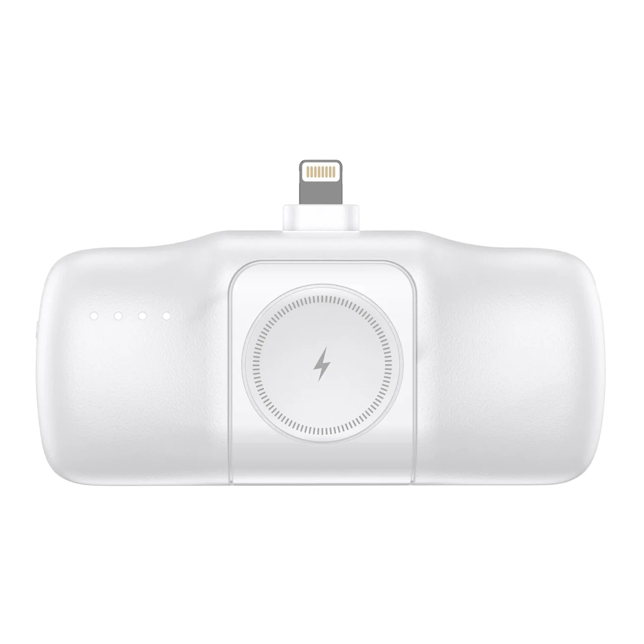 Mini 5000mAh 15W Power Bank with iPhone Lightning and Apple Watch Charger - White 4