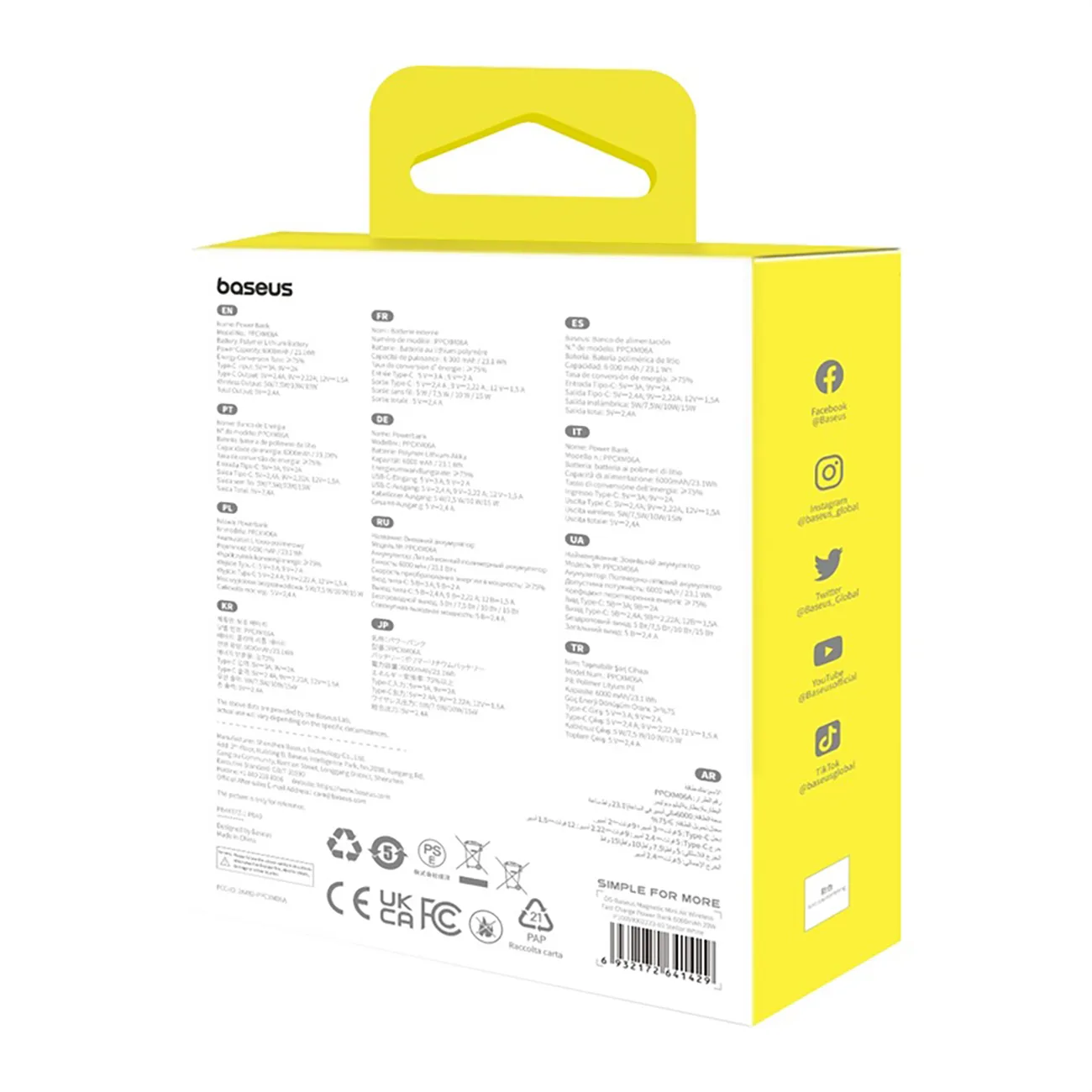 6000 mAh magnetická mini powerbanka Air 20 W s káblom USB-C – biela 11