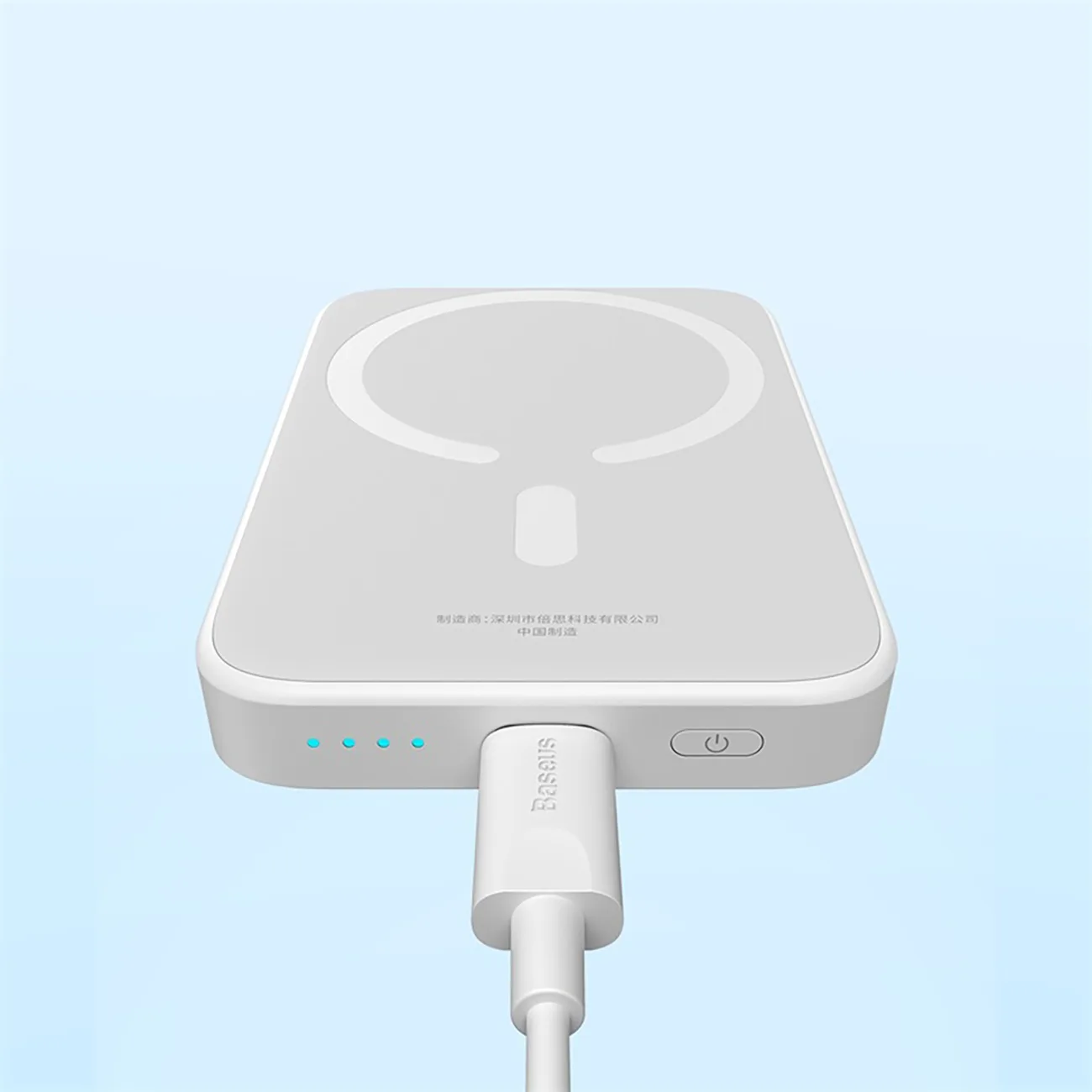 6000 mAh magnetická mini powerbanka Air 20 W s káblom USB-C – biela 9