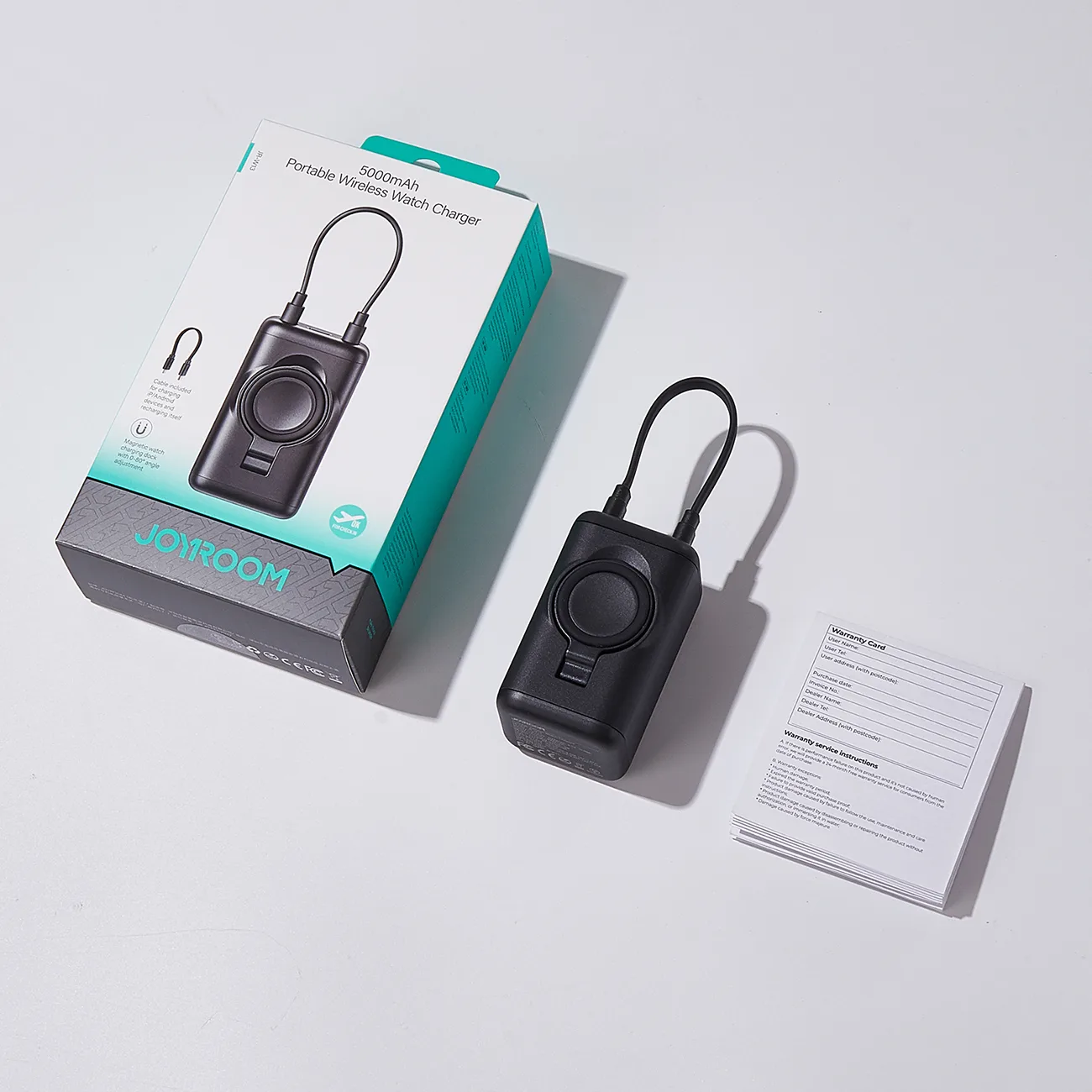 5000mAh USB-C Lightning Power Bank za pametne satove - crna 3