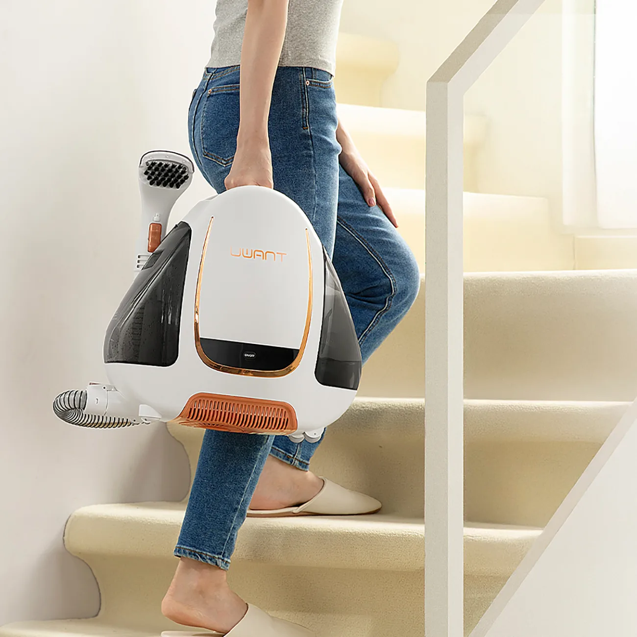 12000Pa 450W Self-Cleaning B100-S Carpet Cleaner - White 7