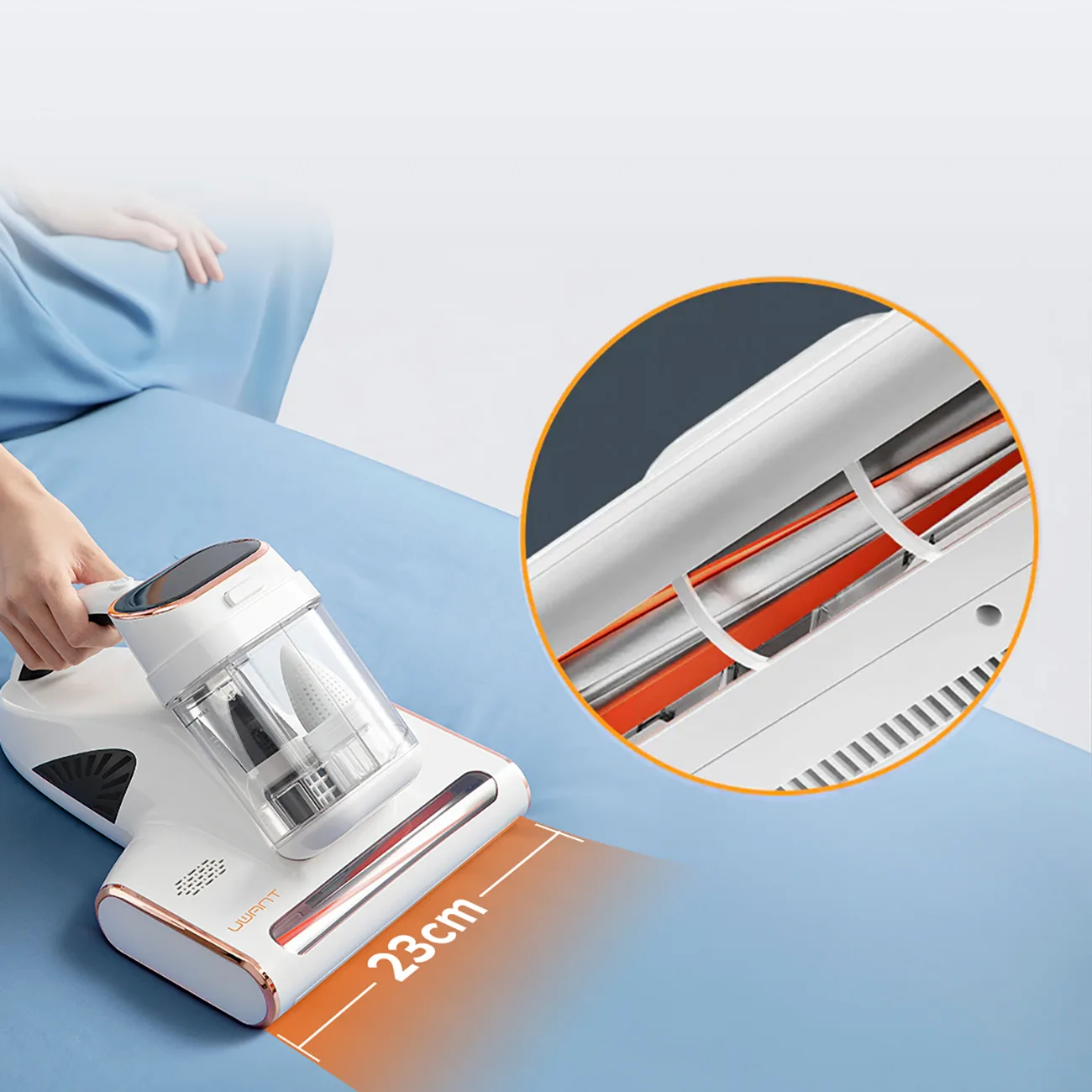 Aspirator UV pentru saltele pentru persoanele alergice + îndepărtarea acarienilor cu ultrasunete 500 W M300 - Alb 6