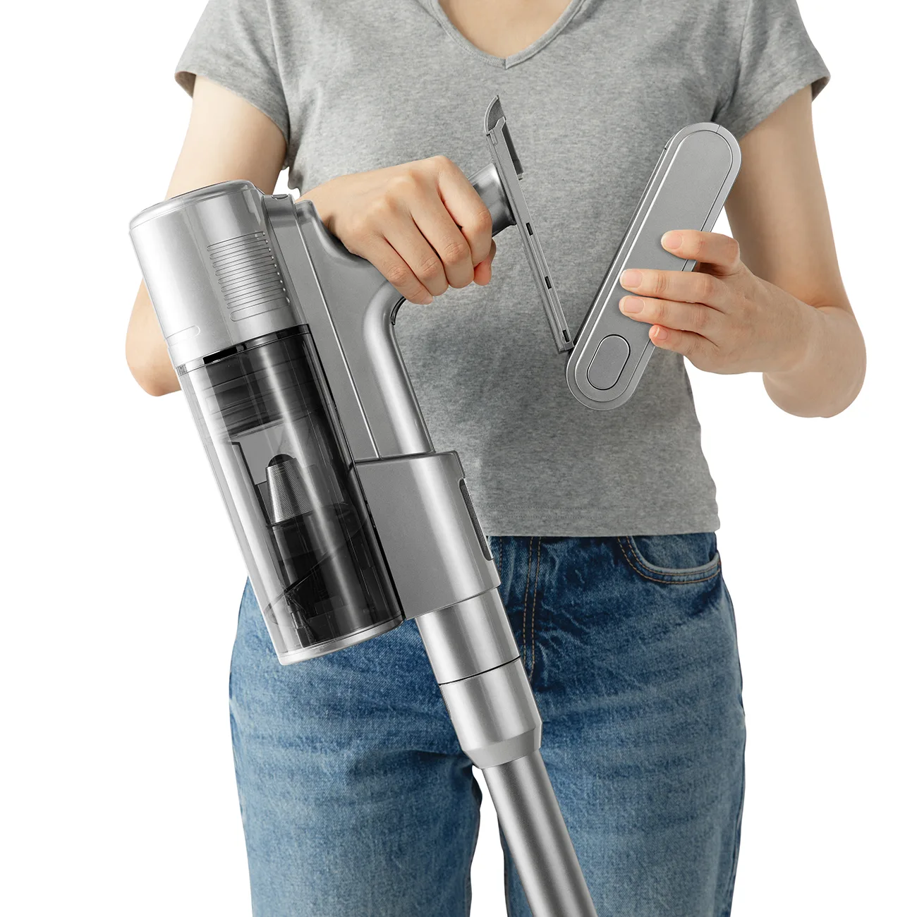 50 kPa HEPA V100 Multi-Function Cordless Vacuum Cleaner - Gray 8