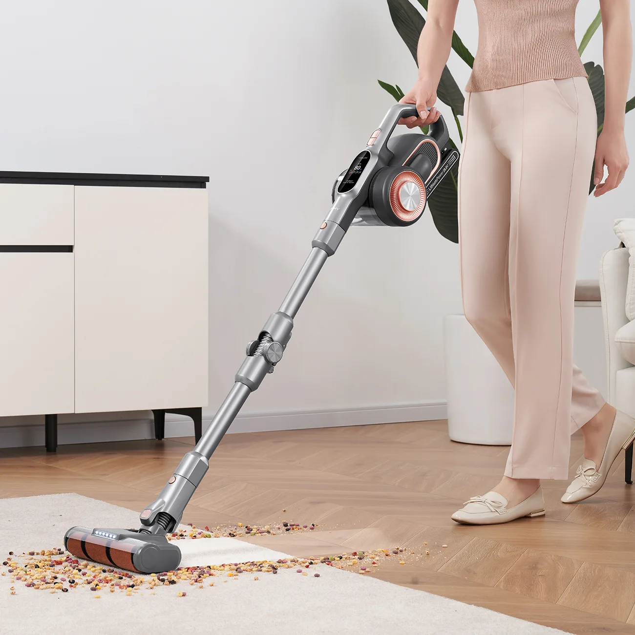 Aspirator fără fir JIMMY H10 Pro, putere mare de aspirare - Gri argintiu 11