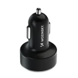 Ładowarka samochodowa z wyświetlaczem 50W 2xUSB-C i 2xUSB-A - czarna 2