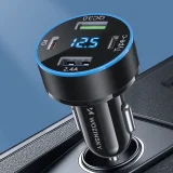 Ładowarka samochodowa z wyświetlaczem 50W 2xUSB-C i 2xUSB-A - czarna 5