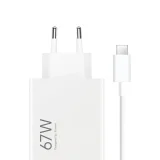 Nástenná nabíjačka Xiaomi 67 W 6,2 A USB-A s káblom USB-C – biela 4