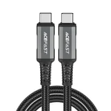 USB-C-zu-USB4-PD3.1-5A-Kabel für Datenübertragung und 4K-Video, 1 m – grau-schwarz
