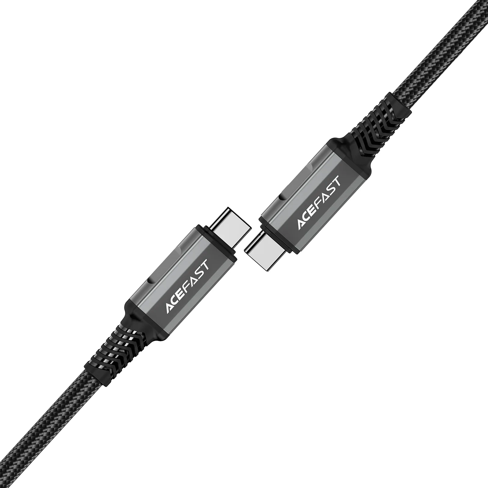 USB-C – USB4 PD3.1 5A kábel adatátvitelhez és 4K videóhoz, 1 m – szürke-fekete 2