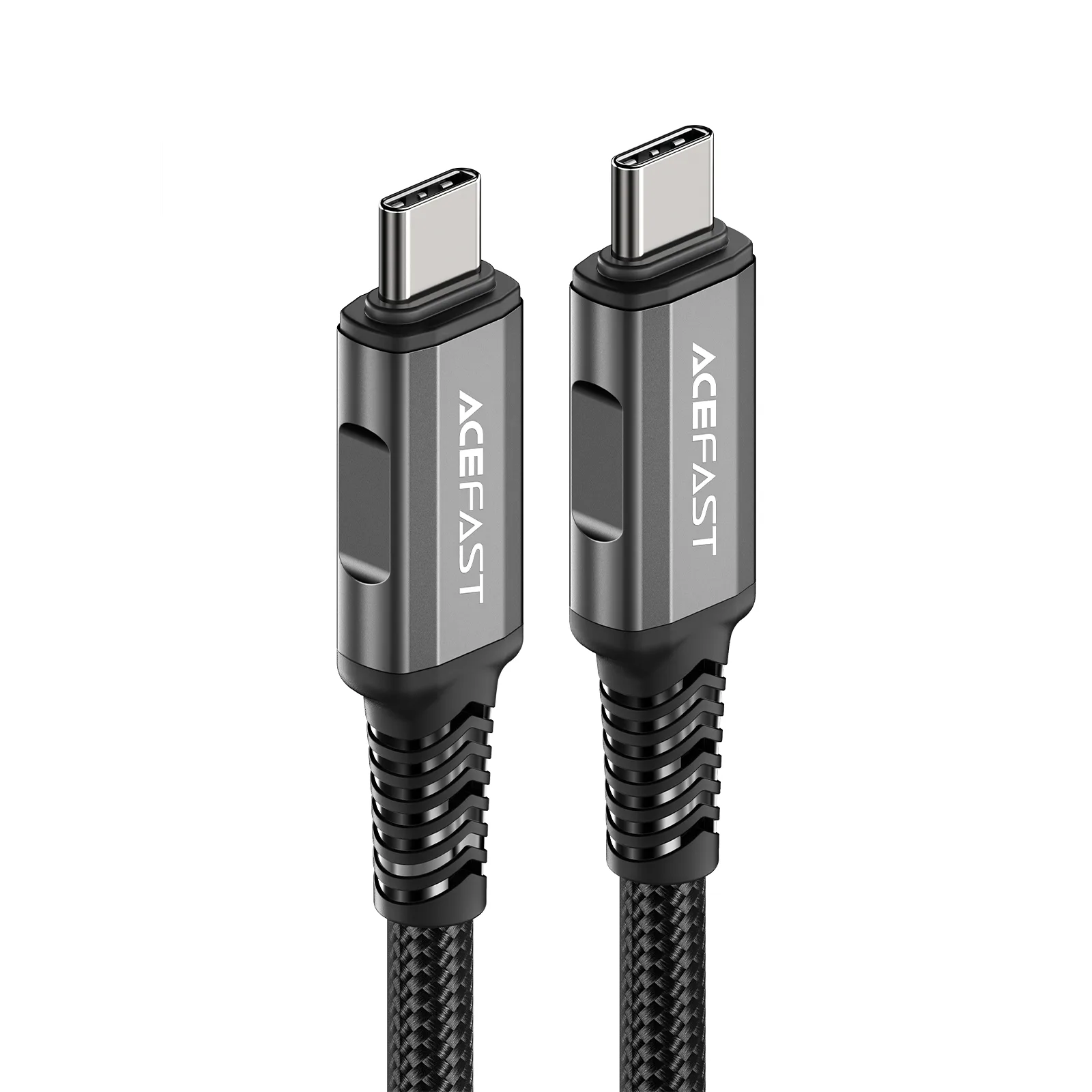 USB-C – USB4 PD3.1 5A kábel adatátvitelhez és 4K videóhoz, 1 m – szürke-fekete 3