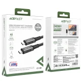 USB-C-zu-USB4-PD3.1-5A-Kabel für Datenübertragung und 4K-Video, 1 m – grau-schwarz 5