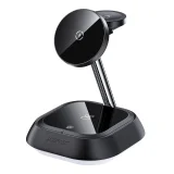 3-in-1 E16 15W Inductive Charging Station for Phone, Headphones, and Watch - Black