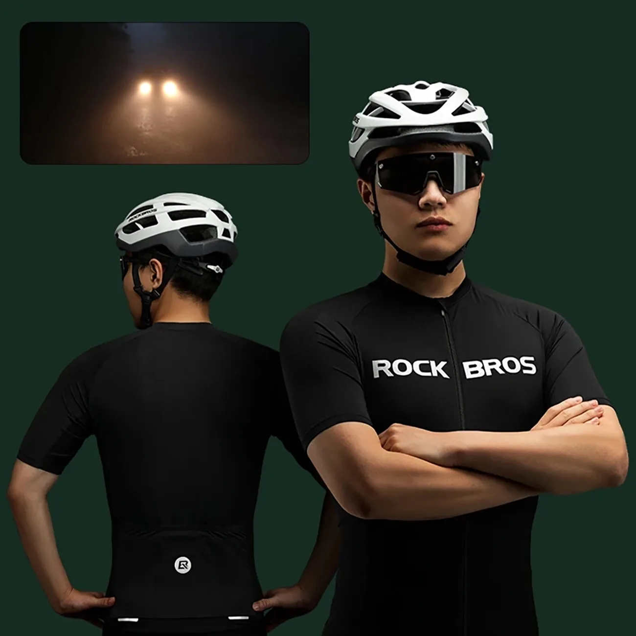 XXL Short-Sleeve Zip-Up Cycling Jersey - Black 3