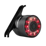 Lumină spate pentru bicicletă Q1, LED stroboscopic cu 7 culori + cablu USB-C la USB-A - negru