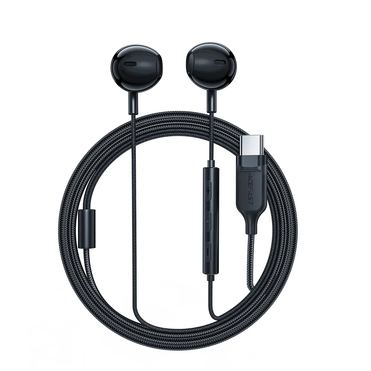 Căști intraauriculare cu conector USB-C, microfon și telecomandă, cablu de 1,2 m - negru Căști intraauriculare cu conector USB-C, microfon și telecomandă, cablu de 1,2 m - negru