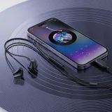 Căști intraauriculare cu conector USB-C, microfon și telecomandă, cablu de 1,2 m - negru 6