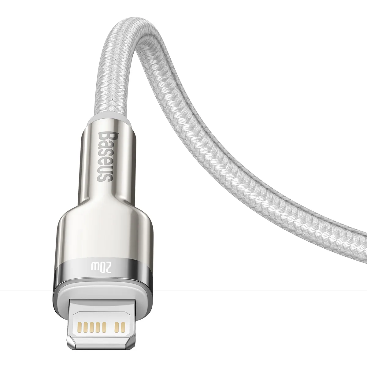 Cablu metalic de date USB-C la iPhone Lightning din seria Cafule, 20 W PD, 1 m, alb 6