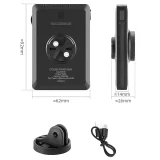 2-v-1 predné svetlo na bicykel s výkonom 150 lm pre montáž pod riadidlá s powerbankou 5000 mAh, IPX6 – čierne 10