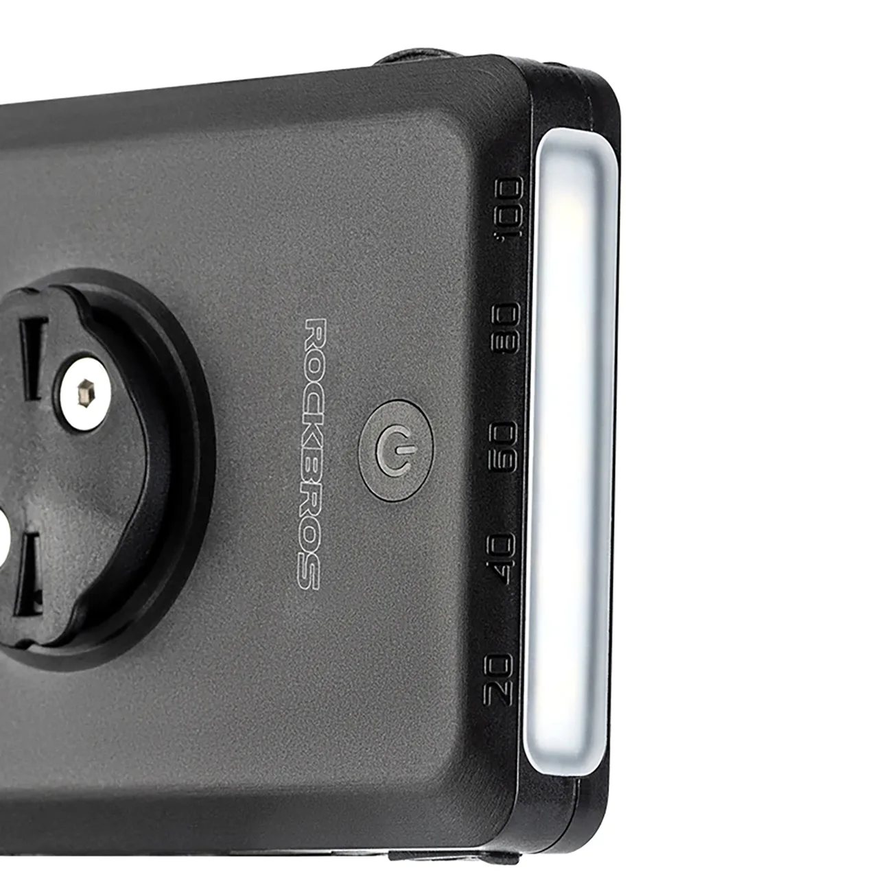 2w1 Lampka rowerowa przednia 150lm pod licznik z powerbankiem 5000mAh IPX6 - czarna 2