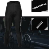 Atmungsaktive lange Radhose mit Polster XXXL – schwarz 3