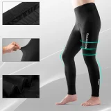 Atmungsaktive lange Radhose mit Polster XXXL – schwarz 6