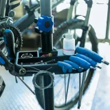 Suport multifuncțional de service, suport pentru bicicletă montat pe podea - negru 5