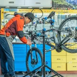Suport multifuncțional de service, suport pentru bicicletă montat pe podea - negru 7