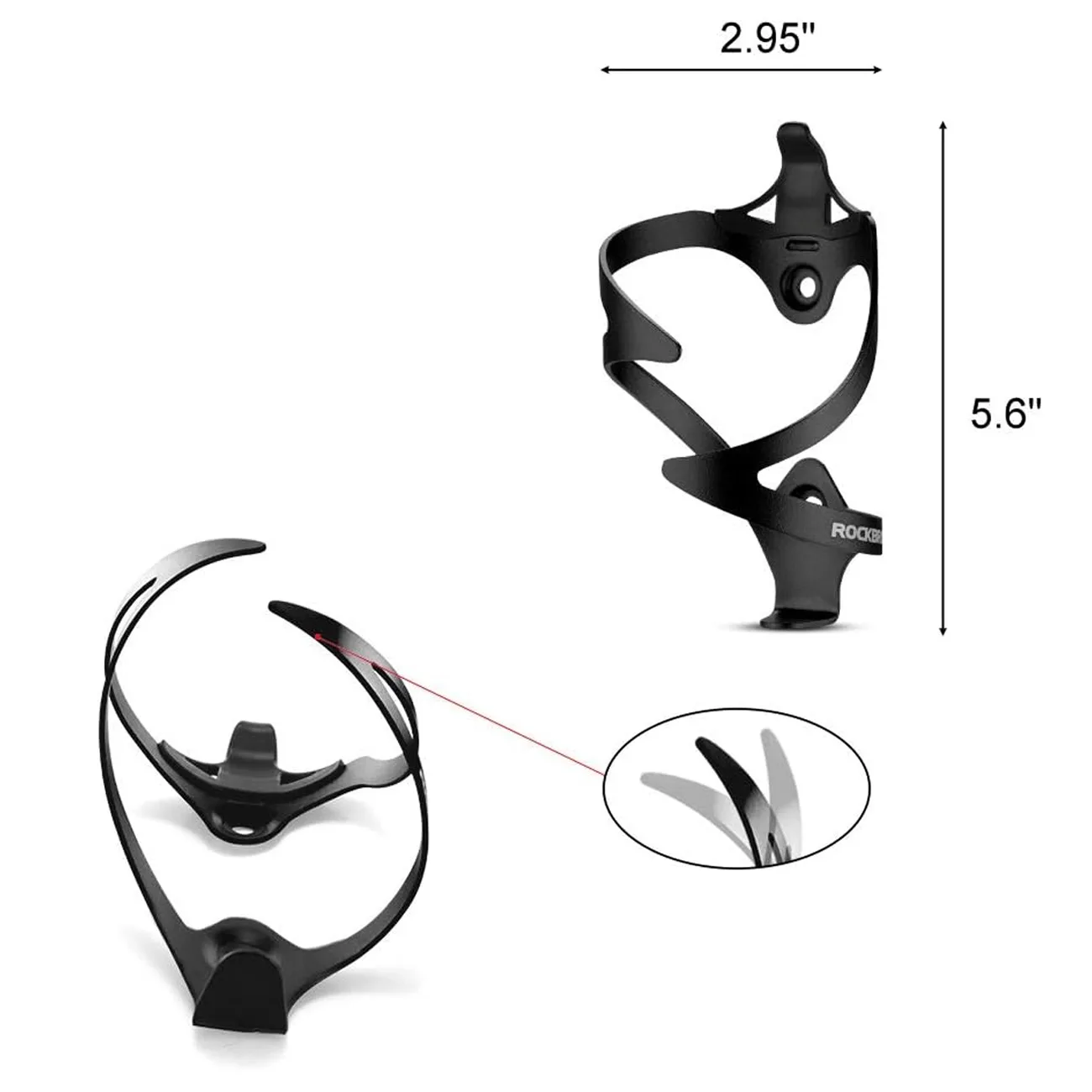 Aluminium-Fahrradflaschenhalter – schwarz 3