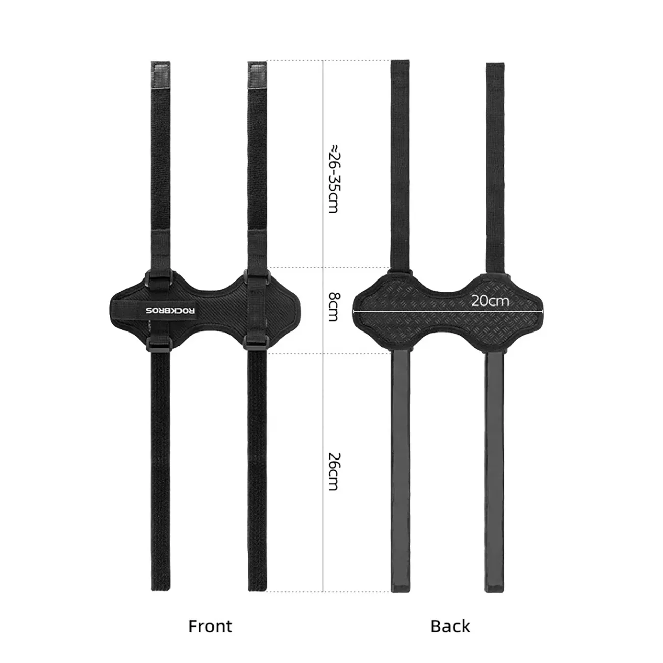 Suport pentru bicicletă cu benzi Velcro pentru fixarea pe ghidon a unui difuzor, a unei sticle de apă etc. - negru 2