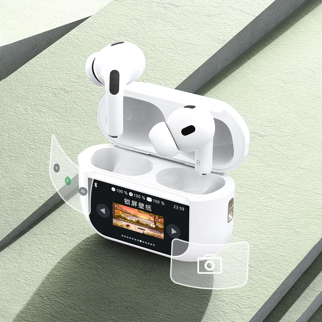 U19 In-Ear TWS Wireless Bluetooth 5.3 Earbuds with LED Display - White 5