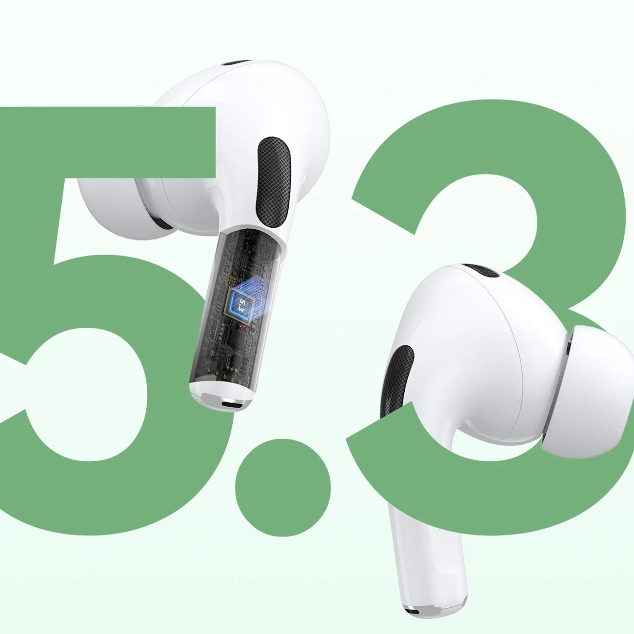 U19 In-Ear TWS Wireless Bluetooth 5.3 Earbuds with LED Display - White 9