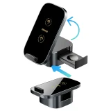 3 az 1-ben A11Pro+ 15 W-os induktív töltő telefonhoz, okosórához és fülhallgatóhoz – fekete 2