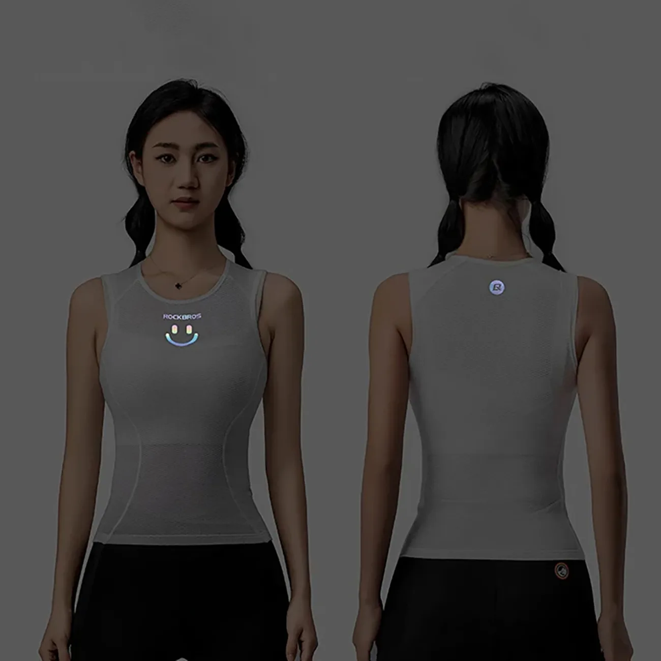 Ženski 3D brzosušeći biciklistički prsluk XL / XXL - bijeli 7