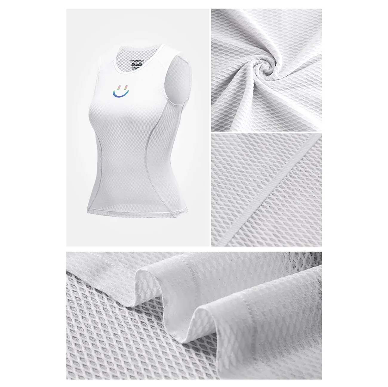 Ženski 3D brzosušeći biciklistički prsluk XL / XXL - bijeli 8