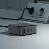 Ładowarka sieciowa stacja zasilania biurkowa Z6 GaN 2x USB-A 2x USB-C PD 65W - czarna 7