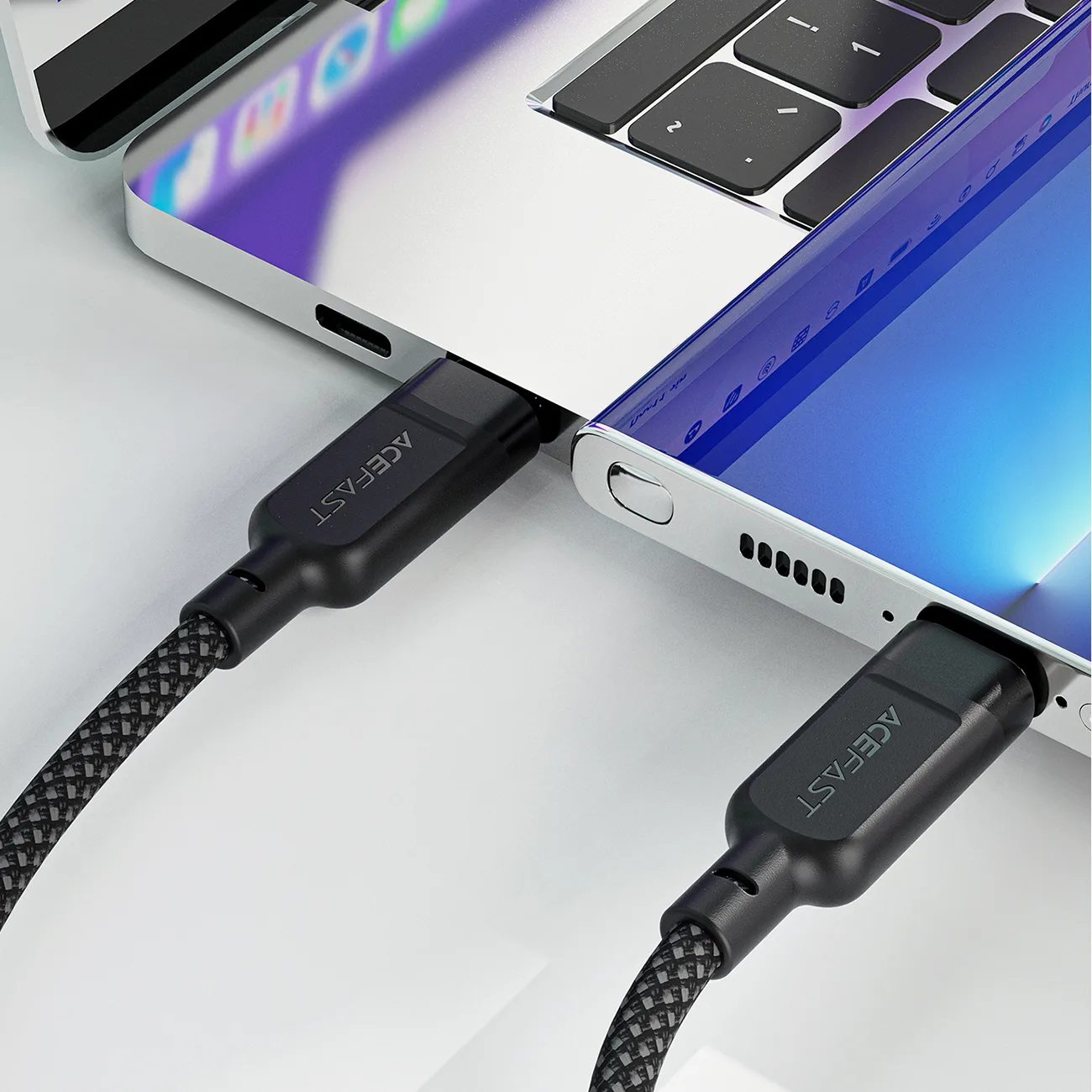 2 az 1-ben kettős USB-C kábel – 2x USB-C 100 W 480 Mb/s – Fekete 7