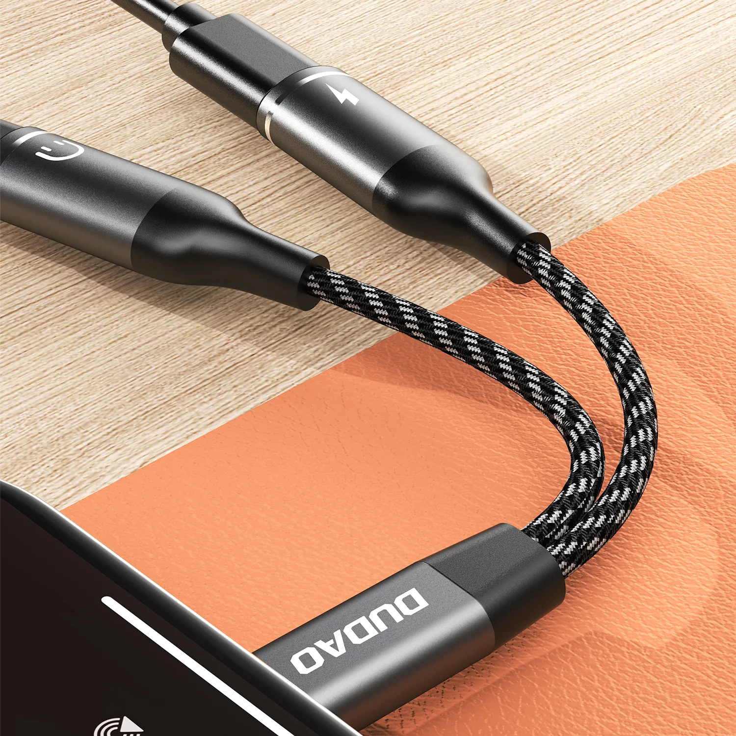 2w1 Adapter przejściówka rozdzielacz USB-C na zasilanie i słuchawki - szary 8