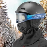 Nova sportska balaklava od velura s maskom i filtrom za biciklizam, motociklizam, skijanje i planinarenje - crna 6
