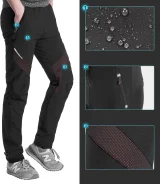 Winddichte Sport-Hose „Patrol“ für Radfahren und Trekking, Größe L – schwarz 5