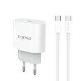Kleines A14EUC PD 20W USB-C-Ladegerät + USB-C-Kabel – Weiß